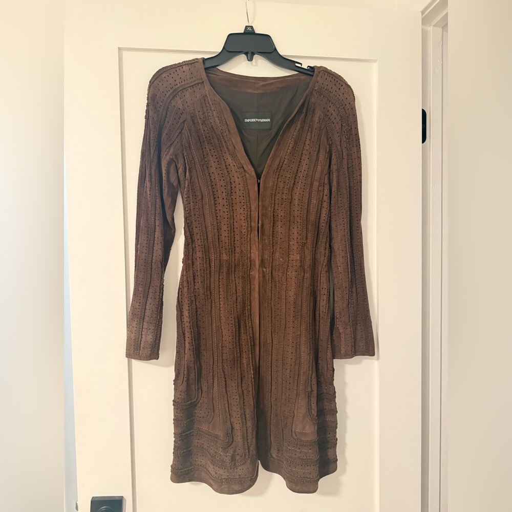 Emporio Armani Brown Suede Jacket